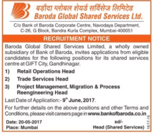 BOB Recruitment 2017