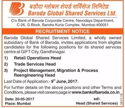 BOB Recruitment 2017