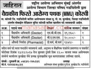 Zila Parishad Gagochiroli Recruitment 2017