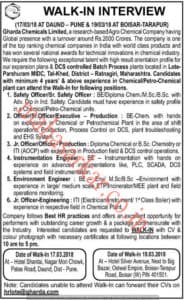 MAHA Gharda Chemicals Recruitment 2018